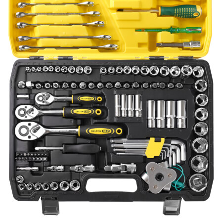 ชุดบ็อกซ์ DELTON รุ่น DKT-121PCS 1/4 , 3/8 , 1/2 นิ้ว แพ็ก 121 ชิ้น_4